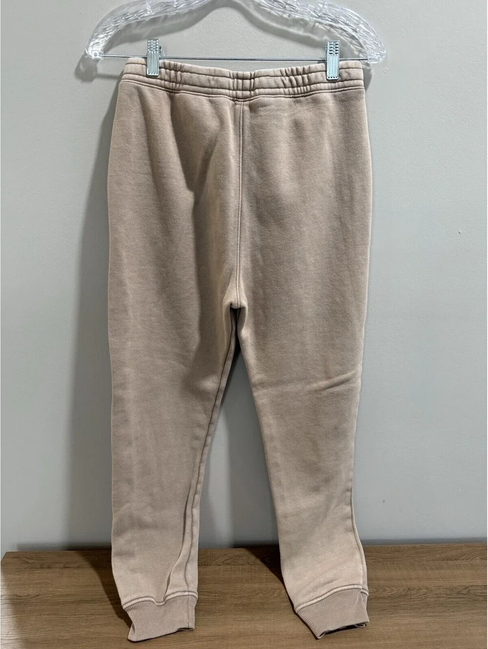 Abercrombie Kids Boys Beige Fleece Jogger Pants Elastic Waist Pockets 15/16